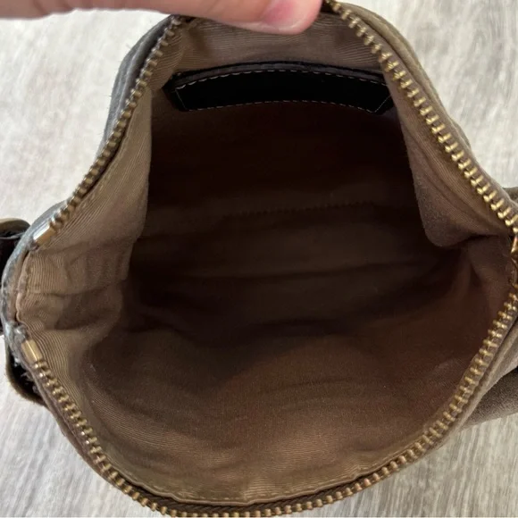 COACH VINTAGE Brown / Taupe Suede Hamilton Crossbody / Slingback Bag - EUC - Picture 16 of 16